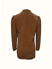 preiswerte Blazer &amp; Anzüge-Damen Blazer Bequem Atmungsaktiv Knöpfe Mode Modern Einfach Arbeit Täglich Regulär Umlegekragen Normale Passform Langarm Oberbekleidung Schwarz Weiß Rosa Frühling Herbst