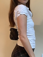 preiswerte Damen Einfache Oberteile-Damen Hemd Bluse Einfach Modern Lässig Kurzarm Hemdkragen Normale Oberteile Täglich Ferien Knöpfe Weiß Rosa Sommer