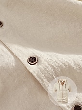 billige Business Casual-Herre Skjorte Hvit bomullsskjorte Uformell skjorte Skjorte med knapper Bomullsskjorte عادي Feriereise Gate Svart Hvit Kakifarget Grå Kortermet Med hette Sommer Klær Knapp ned