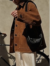 billige Kåper og trenchcoats-Dame Frakk Bekvem Lomme Knapper Mote Gate stil عادي utendørs Fritid / hverdag Normal Aftæpning Normal Langermet Yttertøy Brun Vår Høst