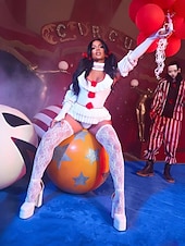 levne Klasický horor-Klaun Pennywise předvečer Všech svatých Kostým To Horor Sexy kostým Dospělé Dámské předvečer Všech svatých Karneval Výkon Párty Jednoduché Halloweenské kostýmy Oblékněte se