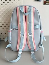 billiga Barn- och tonårryggsäckar-Stor reseryggsäck för tonårsflickor med vagnsrem – söt kaninbroderi, skolväska med flera fickor för mellan- och högstadieelever