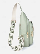 levne Tašky přes rameno-Dámská nepromokavá crossbody kabelka z umělé kůže - ležérní lehká crossbody kabelka s multifunkčními kapsami a širokým ramenním popruhem s etnickým vzorem, ideální na cestování, nakupování i každodenní nošení