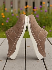 cheap Women's Clogs &amp; Mules-Women's Lightweight Perforated Mules – Breathable Slip-On Shoes for Walking, Travel and Daily Wear