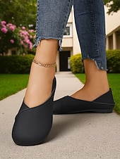economico Ballerine da donna-ballerine comode da donna in similpelle a piedi nudi – scarpe larghe e minimaliste da infilare per passeggiate informali, abbigliamento quotidiano e viaggi