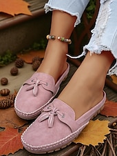 ieftine Saboți de Damă-mocasini cu ciucuri pentru femei – mocasini casual fără slip-on pentru naveta zilnică și ținute relaxate