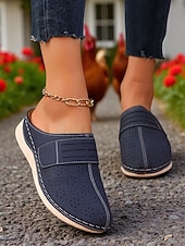 cheap Women's Clogs &amp; Mules-Women's Lightweight Perforated Mules – Breathable Slip-On Shoes for Walking, Travel and Daily Wear