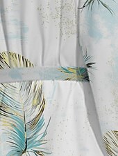 preiswerte Blumenkleid-Damen Midikleid Freizeitkleid Chiffon Schwingkleid Modern Urlaub Täglich Wochenende Normale Passform Blumen Leopard Langarm V Ausschnitt Weiß Rosa Fuchsie Sommer Frühling Herbst