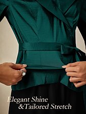 preiswerte Hosenanzüge für Mama-Zweiteilig Brautmutterkleid Elegant V Ausschnitt Knöchellänge Taft Dreiviertelarm mit Schärpe / Band Schleife(n) 2025