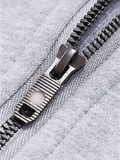 baratos Tops Simples-Mulheres Pulôver Moletom Com Capuz Tecido Casual Manga Longa Com Capuz Tops regulares Rua Dia a Dia Patchwork Zíper Bolsos Branco Rosa cáqui Cinzento Outono Inverno