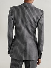 voordelige Broekpakken van mama-damesblazers moeder van de bruid elegante lange mouwen met knopen effen kleur
