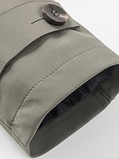 billiga Herrarnas Elite Ytterkläder-Herr Trenchcoat Formell Kontor Vår Höst Många årstider Polyester Ytterkläder Kläder Elegant Dagligen Ensfärgat Vik-över krage Enkelknäppt