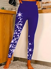 economico -Per donna Pantaloni Eleganti Leggings Collant Atletico Lunghezza intera Naturale Grafico Stampato Comodo Sollevamento glutei Controllo addominale Yoga Casual Quotidiano Oro nero Nero 1 # Nero 2