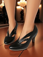 Χαμηλού Κόστους Δεκαετία του 1920 &amp; Εποχή του Γκάτσμπι-Γυναικείες γόβες με vintage τακούνι της δεκαετίας του 1930 – ρετρό δερμάτινα παπούτσια για swing dance, tea parties και pin-up fashion