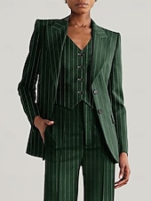 voordelige Broekpakken van mama-damesblazers moeder van de bruid elegante lange mouwen met knopen effen kleur