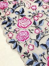 billiga Blazers och kostymer-Dam Kavaj Lättvikt Spets Broderad Elegant Blommig Formell Kort Rund halsringning Normal 3/4 ärm Ytterkläder Fuchsia Sommar Vår