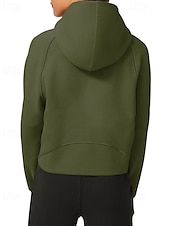 cheap Plain Tops-Women&#039;s Pullover Hoodie Sweatshirt Plain Streetwear Casual Long Sleeve Hooded Regular Tops Street Holiday Zipper Light Pink Black Pink Red Navy Blue Winter