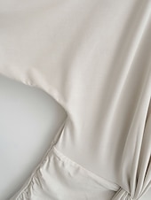 preiswerte Damen Einfache Oberteile-Damen Minikleid Freizeitkleid Etui-Kleid Sommerkleid Gerafftes Kleid Mode Modern Täglich Strand Wochenende Normale Passform Einfach Dreiviertelarm V Ausschnitt Schwarz Weiß Rosa Rote Sommer Frühling