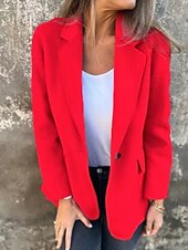 economico Cappotti Invernali-Per donna Cappotto Invernale Giacca Casual Caldo Confortevole Tasca Bottoni Casual Semplice Uscire Casual Quotidiano Monopetto Regolare Collo ripiegato Vestibilità regolare Manica Lunga Capispalla