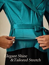preiswerte Hosenanzüge für Mama-Zweiteilig Brautmutterkleid Elegant V Ausschnitt Knöchellänge Taft Dreiviertelarm mit Schärpe / Band Schleife(n) 2025