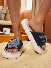 baratos Chinelos de mulher-Pantufas femininas estilo cat paw slide – pantufas com solado de espuma macio e aberto para ambientes internos, ideais para a vida no dormitório, relaxamento em casa e noites aconchegantes