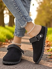 preiswerte Clogs &amp; Pantoletten für Damen-Damen-Slingback-Pantoletten – Clogs zum Reinschlüpfen mit Riemendesign für Herbstpicknicks, Gartenarbeit und Freizeit