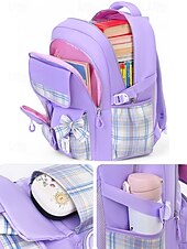 abordables Sacs à dos pour Enfants et Adolescents-Sac à dos d&#039;école imperméable grande capacité pour enfants – design à carreaux léger, bretelles confortables, idéal pour l&#039;école quotidienne, les voyages et les activités de plein air des filles