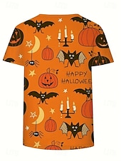 abordables Hauts d&amp;#39;Halloween-Halloween Femmes T-shirt Fleuri Graphique Crâne ancien Élégant Classique Manche Courte Col ras du cou Col rond Hauts Réguliers Quotidien Week-end Imprimé Blanche Orange Beige Été Automne
