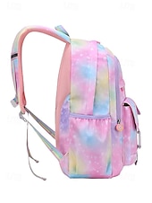 economico Zaini per Bambini e Adolescenti-Zaino scolastico pastello arcobaleno per ragazze preadolescenti borsa per libri leggera di grande capacità con multi tasche per viaggi quotidiani a scuola elementare