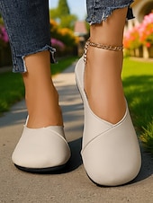 economico Ballerine da donna-ballerine comode da donna in similpelle a piedi nudi – scarpe larghe e minimaliste da infilare per passeggiate informali, abbigliamento quotidiano e viaggi