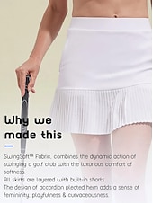 Недорогие Полы для гольфа-Жен. шорты для гольфа Белый Юбки Женская одежда для гольфа Одежда Одежда Одежда