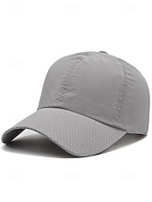 abordables Sombreros de hombre-Gorra de béisbol ligera y transpirable para hombre: gorra deportiva de malla de secado rápido con hebilla de metal ajustable para correr, jugar al golf, hacer senderismo y uso diario.