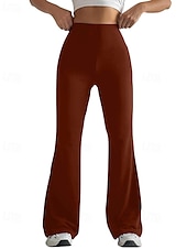 economico Leggings semplici-Per donna Gamba larga Pantaloni Eleganti Streetwear Casual Lunghezza intera Naturale Semplice Elastico in vita Confortevole Streetwear Ferie Abbigliamento quotidiano Magenta Grigio Nero Bianco Autunno