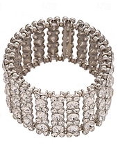 Χαμηλού Κόστους Γυναικείο βραχιόλι-Γυναικείο βραχιόλι με στρας - λαμπερό κρυστάλλινο βραχιόλι για κοκτέιλ πάρτι και βραδινές εκδηλώσεις