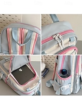 billiga Barn- och tonårryggsäckar-Stor reseryggsäck för tonårsflickor med vagnsrem – söt kaninbroderi, skolväska med flera fickor för mellan- och högstadieelever