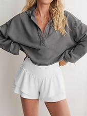 baratos Moletons e Sweatshirts Texturizados-Mulheres Casaco com capuz Manter Quente Confortável Patchwork Moda Tecido Para Noite Final de semana Pullover Padrão Com Capuz Normal Manga Longa agasalhos Preto Cinzento Claro Vermelho Rosa Outono