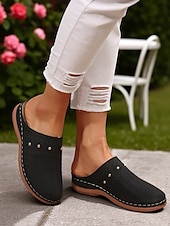 abordables Sabots et mules femme-mules à enfiler découpées pour femmes – sabots confortables et respirants pour les journées décontractées, la détente dans le jardin et l&#039;heure du thé sur la terrasse