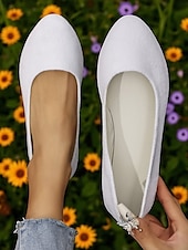 billiga Platta damskor-dambalettskor med rund tå – lätta slip-on-skor för trädgårdsfester, picknick och vardagsbruk