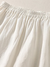 baratos Calça de linho de algodão simples-Mulheres Calças de linho de algodão chinês Estilo Étnico Básico Casual Comprimento total Cintura Alta Tecido Bolsos Com Cordão Conforto Exterior Com Stretch Férias Rua Diário Preto Branco fúcsia
