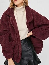 abordables Sweatshirts Flous-Femmes Sweats zippés Uni Occasionnel manche longue Col roulé Hauts Réguliers Rue Fête Sortir Fermeture éclair Avec Poches Noir Blanche Rouge Kaki Automne Hiver