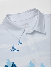 halpa Miesten golfvaatteet-Miesten Poolopaita Sininen Lyhythihainen Topit Golfasut Vaatteet Asut Wear Apparel