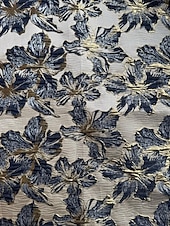 voordelige Cocktailjurken-Jacquard Brokaat Bloemen A-Lijn Cocktail Jurken Elegante Jurk Formeel Huwelijk Enkel Lengte Korte Mouwen V Hals Nylon met Strik(ken) Zak Huwelijks Gast Jurk