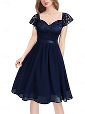 Damskie Sukienka mini Koronkowa sukienka Sukienka koktajlowa Sukienka dla gościa weselnego Szyfon Elegancja Moda Nowoczesny Na zewnątrz Spotkanie towarzyskie Regularny Równina Krótki rękaw W serek tanie Sukienki z szyfonu-Damskie Sukienka mini Koronkowa sukienka Sukienka koktajlowa Sukienka dla gościa weselnego Szyfon Elegancja Moda Nowoczesny Na zewnątrz Spotkanie towarzyskie Regularny Równina Krótki rękaw W serek