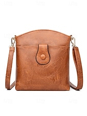cheap Crossbody Bags-Women&#039;s Faux Leather Crossbody Bag with Multiple Compartments – Vintage Casual Shoulder Purse for Daily Commute, Shopping and Travel