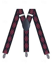 preiswerte Krawatten &amp;amp; Fliegen für Herren-Hosenträger zum Anklipsen mit Argyle-Muster für Herren – klassische, verstellbare, elastische Hosenträger für Hochzeiten, formelle Anlässe und Vintage-Outfits