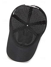 abordables Sombreros de hombre-Gorra de béisbol ligera y transpirable para hombre: gorra deportiva de malla de secado rápido con hebilla de metal ajustable para correr, jugar al golf, hacer senderismo y uso diario.