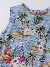 abordables Robes fleuries-Femmes Robe Midi Robe d&#039;Été Robe fourreau Robe à Volants Robe à manches bouffantes Vacances Fête Anniversaire Soirée Sortir Plage Fleuri Graphique Sans manches Col en V Bleu Orange Blanc Ecru Ét