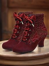 baratos anos 1930-botins femininos vitorianos com cadarço - botins de camurça verde de salto alto para fantasias vintage e steampunk