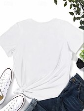 abordables Hauts d&amp;#39;Halloween-Halloween Femmes T-shirt Chemise en coton Drapeau Crâne ancien Élégant Classique Manche Courte Col ras du cou Col rond Hauts Réguliers Quotidien Imprimé Noir Blanche Été Printemps