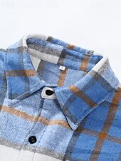 preiswerte Herrenjacken &amp; Herrenmäntel-Herren Leichte Jacke Hemdjacke Freizeitjacke Jacke-Shirt Urlaub Täglich Atmungsaktiv Tasche Frühling Herbst Karomuster Mode Klassisch Revers Regulär Blau Khaki Jacken